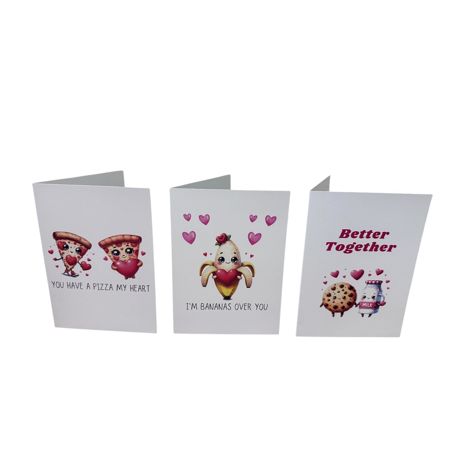 Greeting Card: Love themed (Funny Food Pun designs)